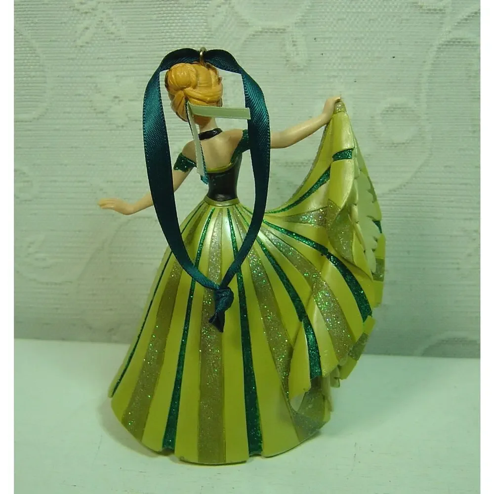 DISNEY PARKS AUTHENTIC ORIGINAL ORNAMENT-PRINCESS ANNA FROM FROZEN-GREEN GOWN
